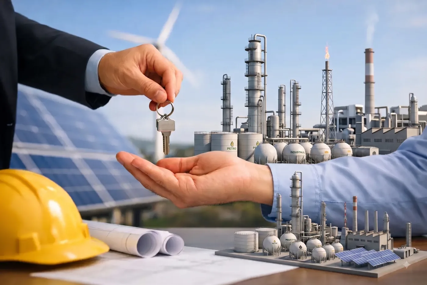 Entrega de llaves frente a activos energéticos e industriales — proyecto llave en mano